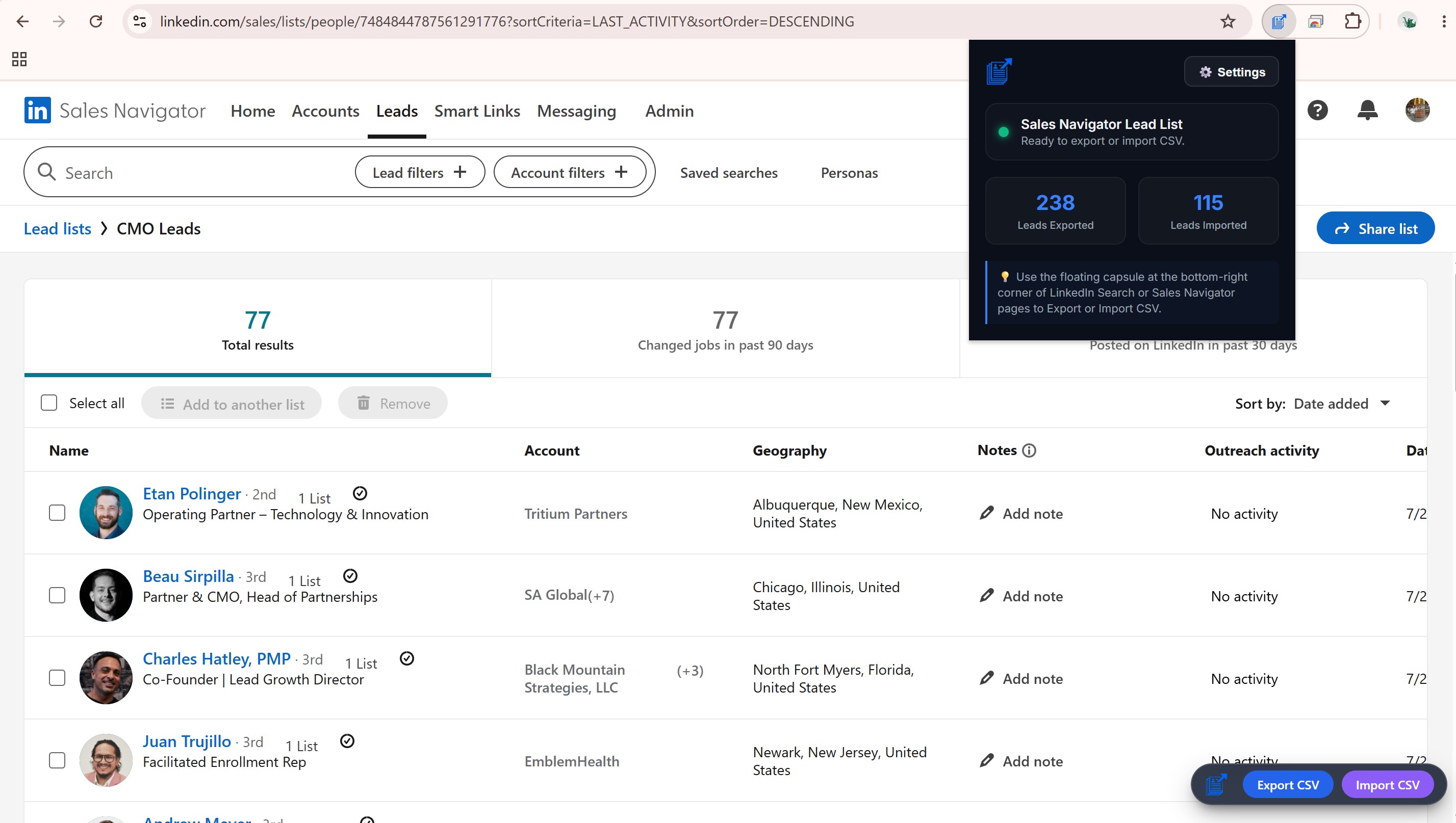 Finzy Chrome Extension Dashboard